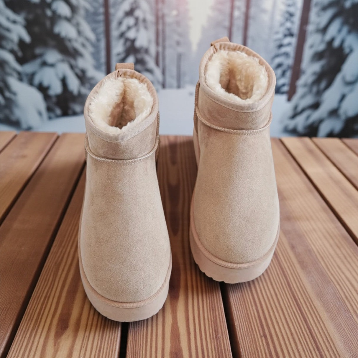 Bottines fourrées beige – du 31 au 36