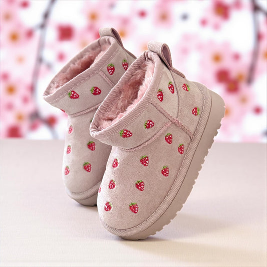 Bottes fourrées enfant – Rose fraise (Pointure 21 à 24)