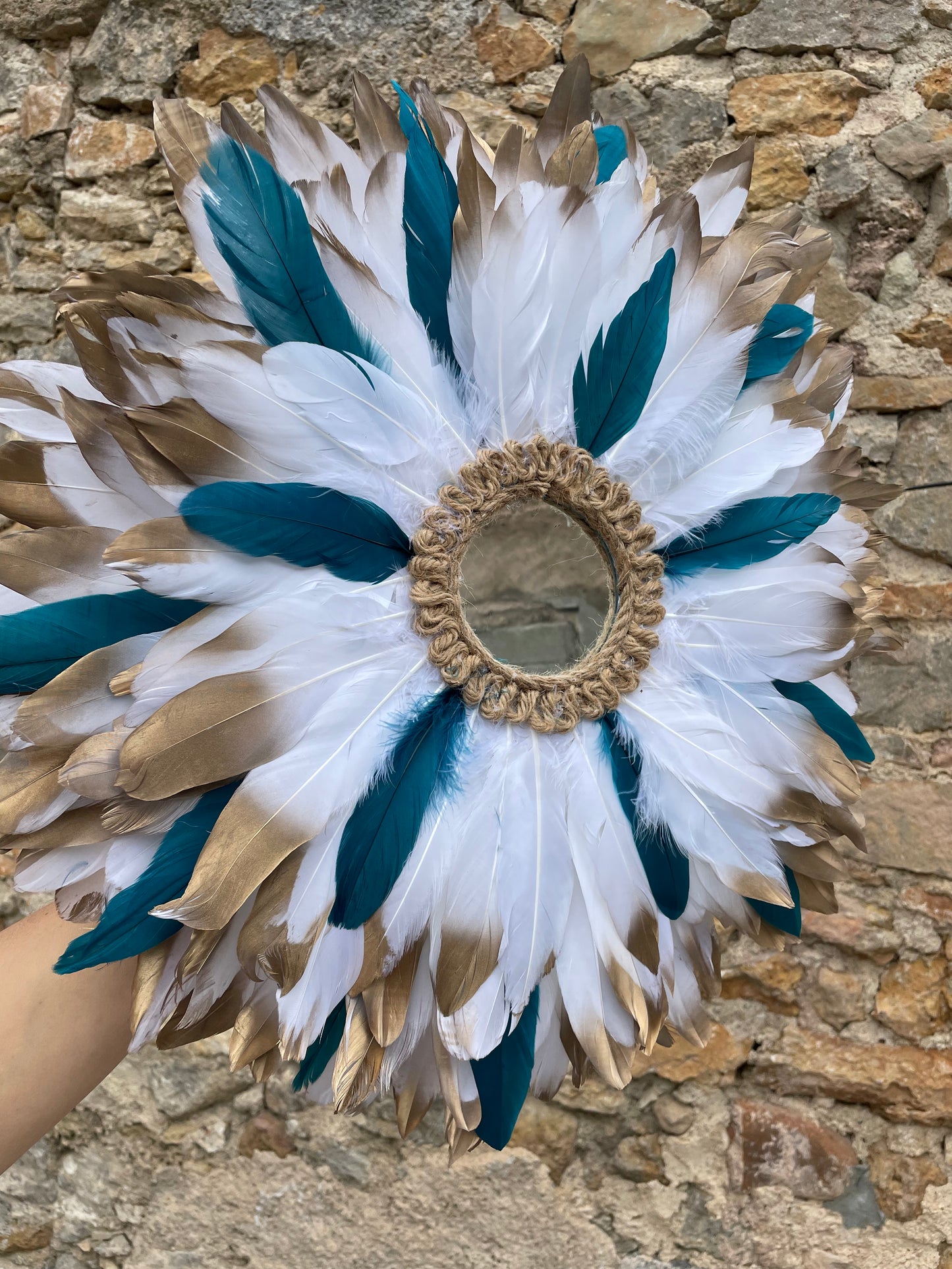 JuJuhat « Hippi Chic » Blanc et bleu