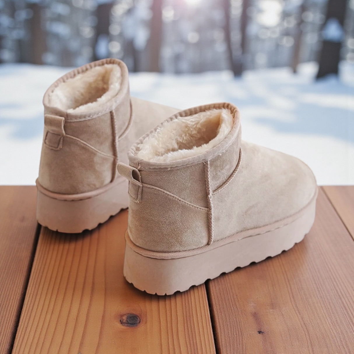 Bottines fourrées beige – du 31 au 36