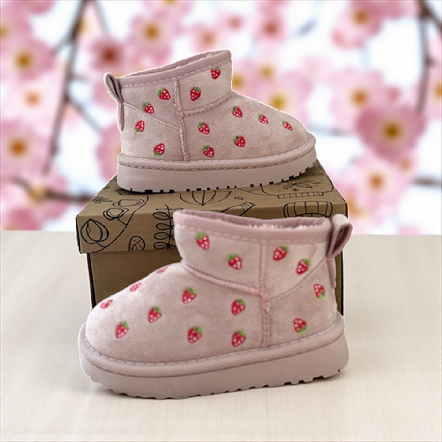 Bottes fourrées enfant – Rose fraise (Pointure 21 à 24)